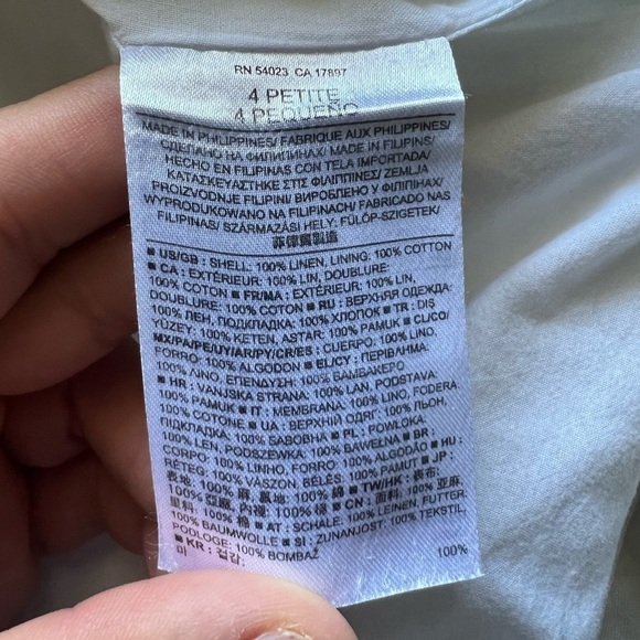 Banana Republic White Linen Tulip Hem Shift Dress - Picture 3 of 5